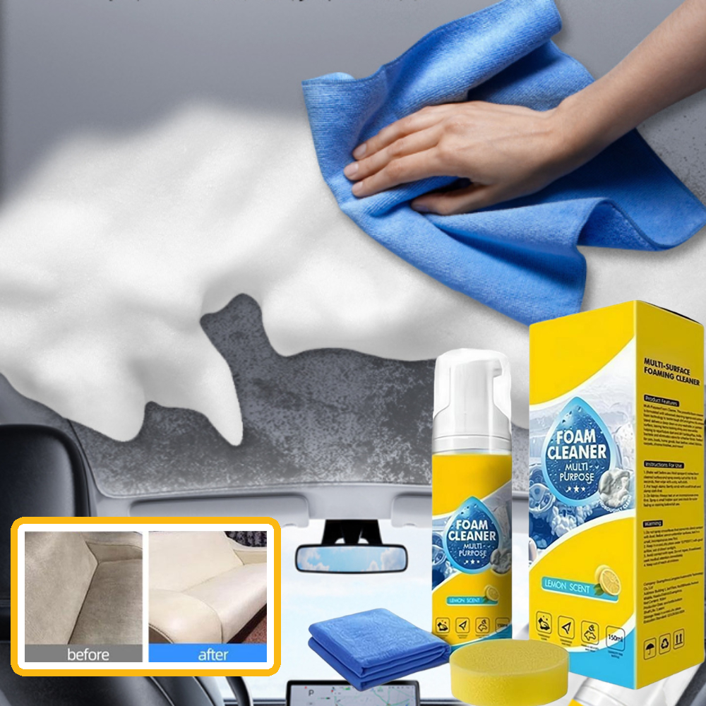 Leather Cleaner Interior - 150ML Multi-enzyme Car Interior Foam Cleaner