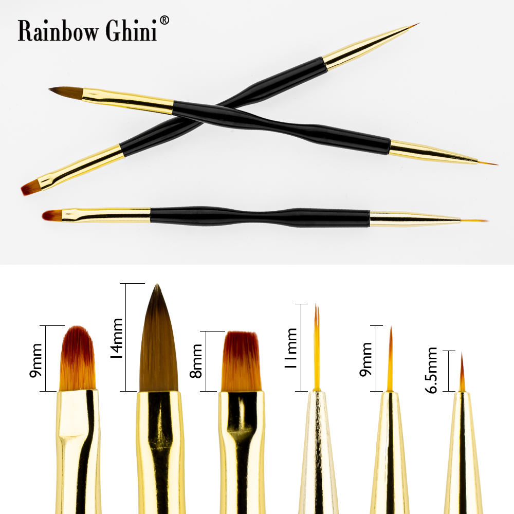 Rainbow Ghini 3Pcs/Set Dual He – обзор и цена Detailing Brush Set