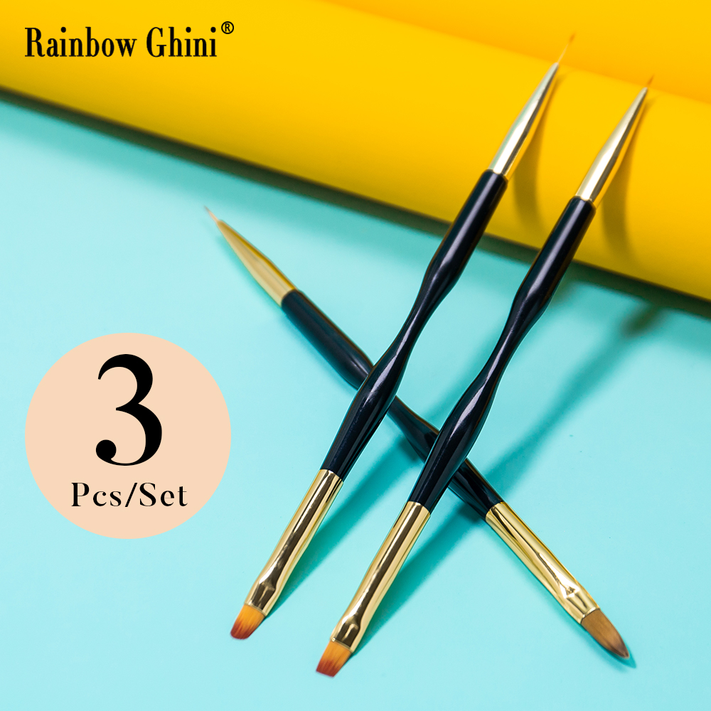 Rainbow Ghini 3Pcs/Set Dual He – обзор и цена Detailing Brush Set