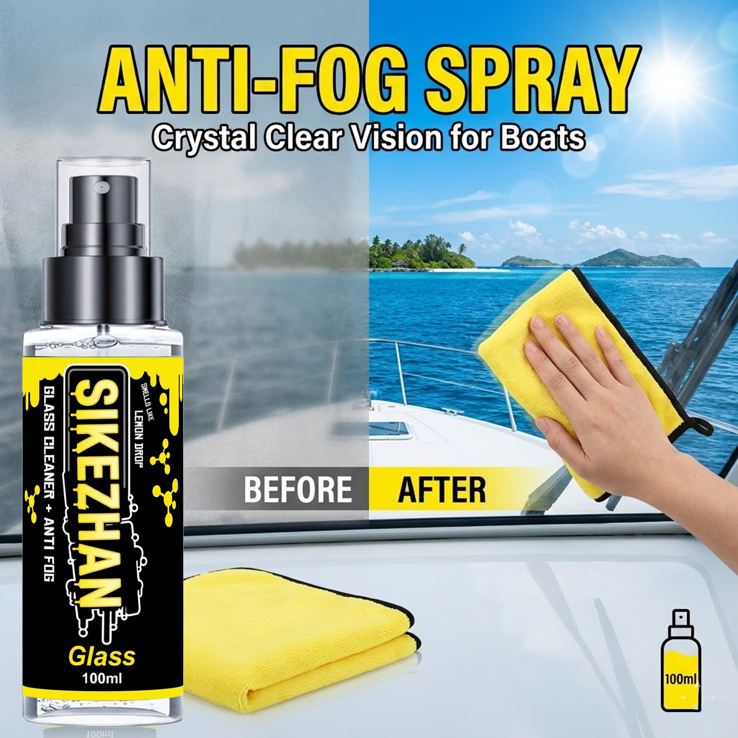 2in1 Anti Fog Spray Car Glass  – обзор и цена Glass Cleaner Streak