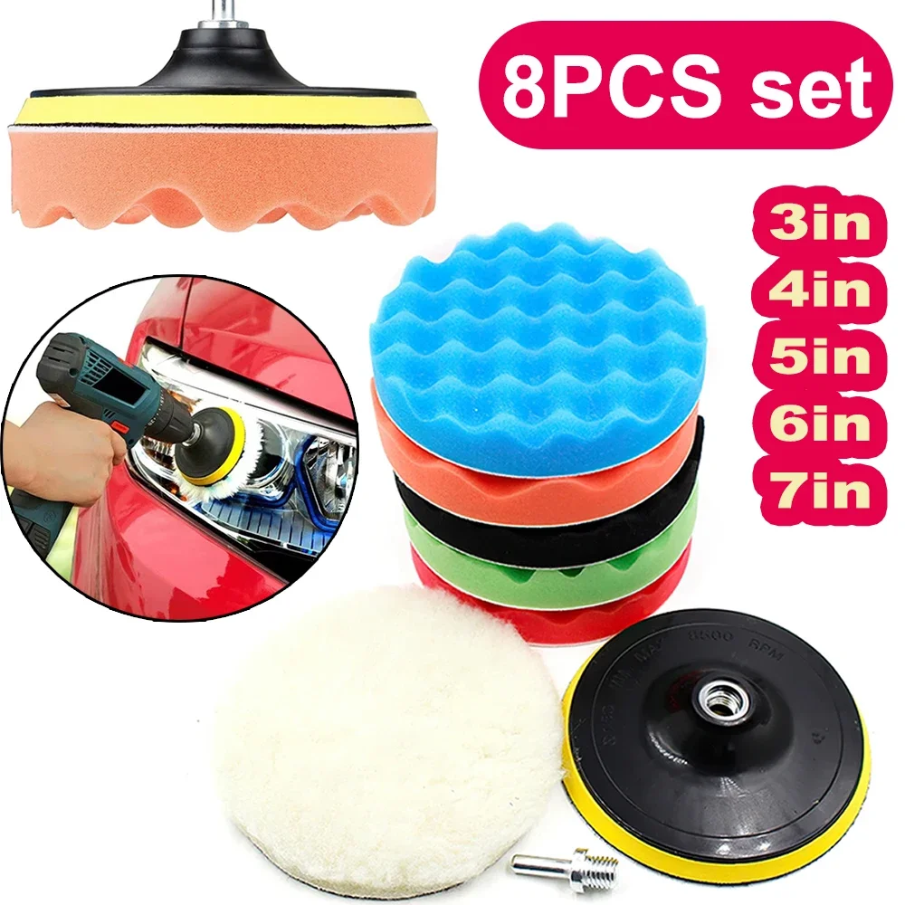 New 8Pcs Car Polishing Pads Ki – обзор и цена Polish Pad Set Buffer