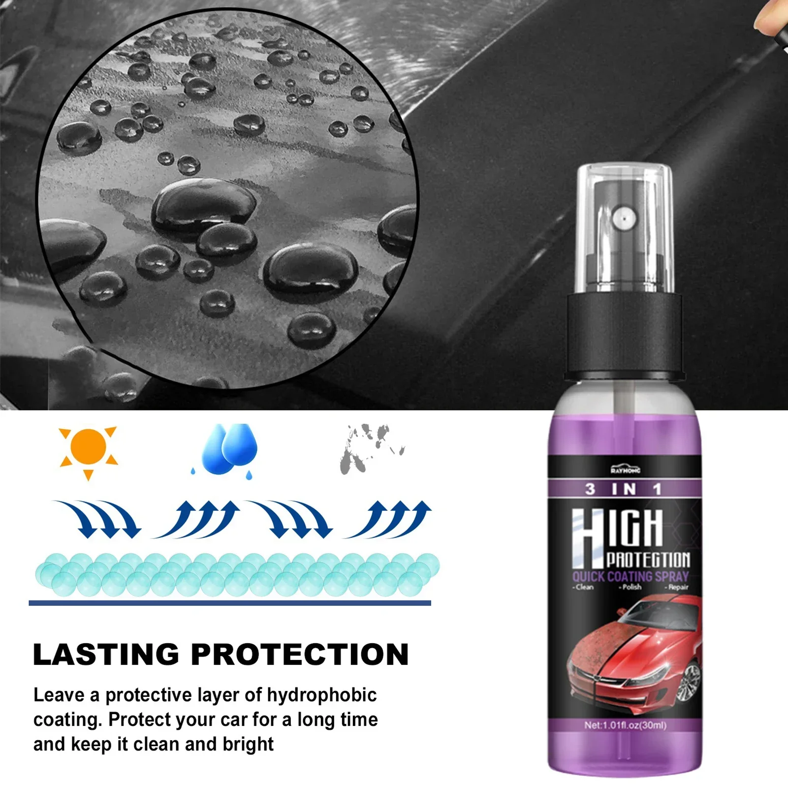 3 in 1 Car Ceramic Liquid Coat – обзор и цена Car Wax Ceramic Coating