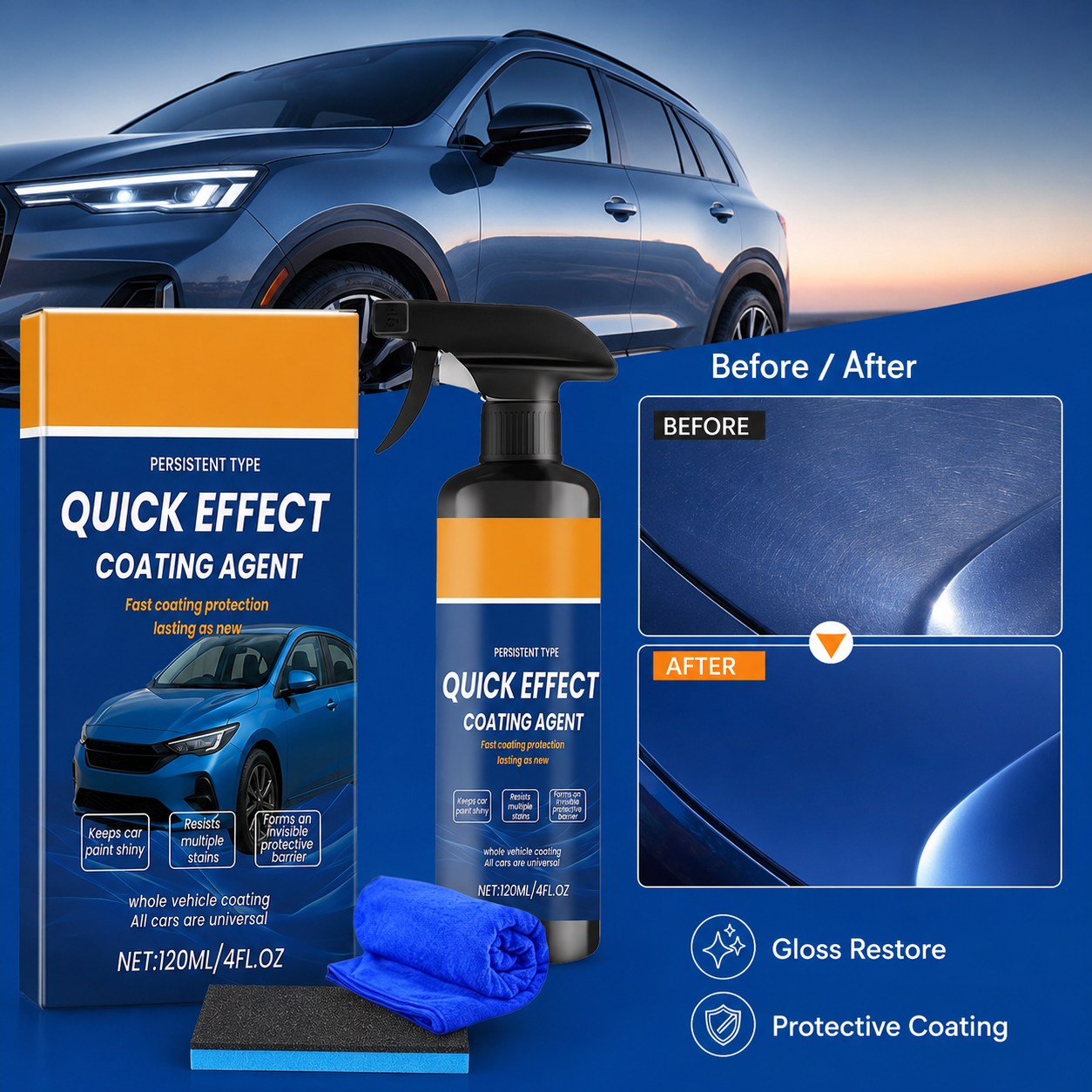 Car Coating Spray Quick Effect – обзор и цена Car Wax Ceramic Coating