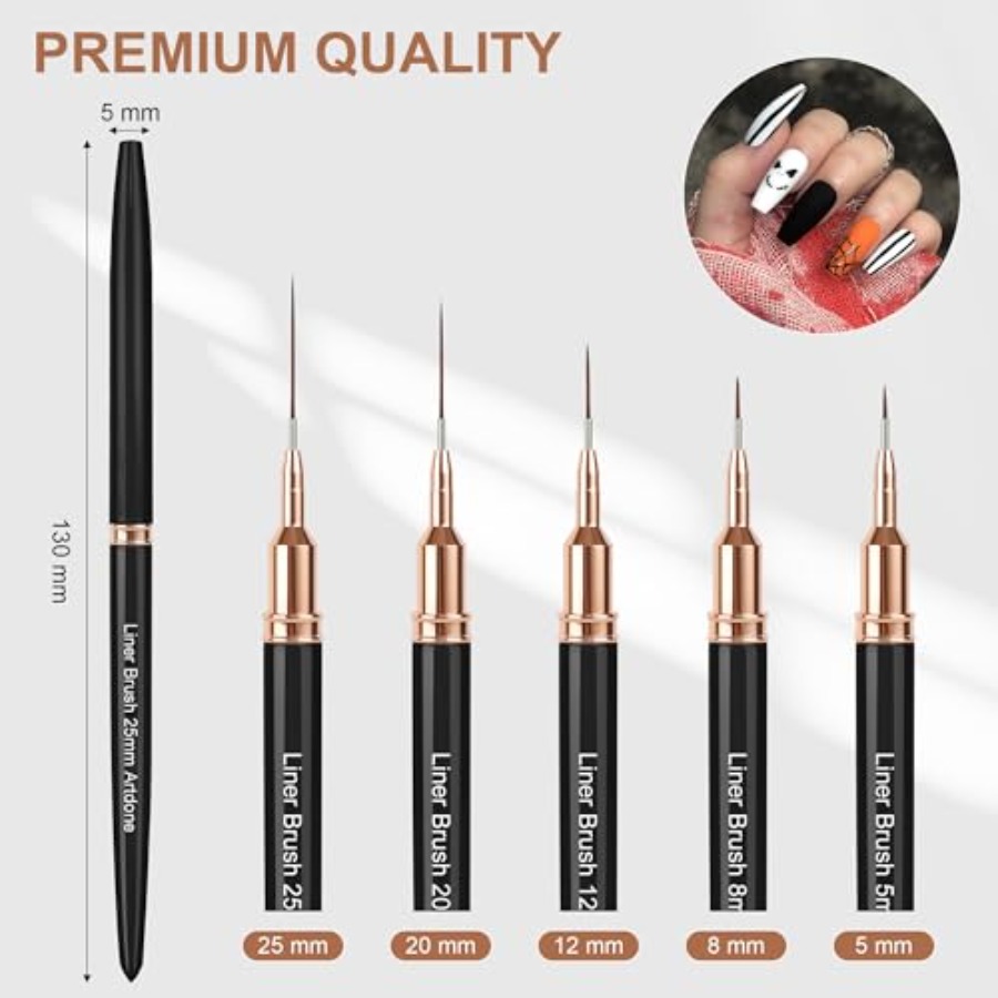 Metallic Nail Art Pens, Liner  – обзор и цена Detailing Brush Set