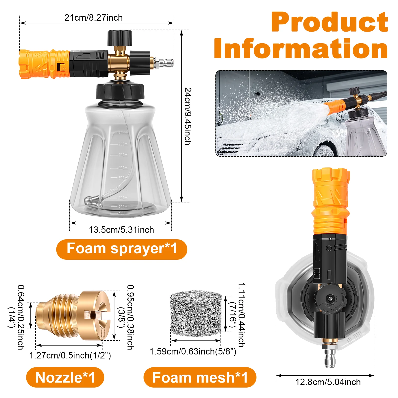 Foam Cannon for Pressure Washe – обзор и цена Foam Cannon Car Wash