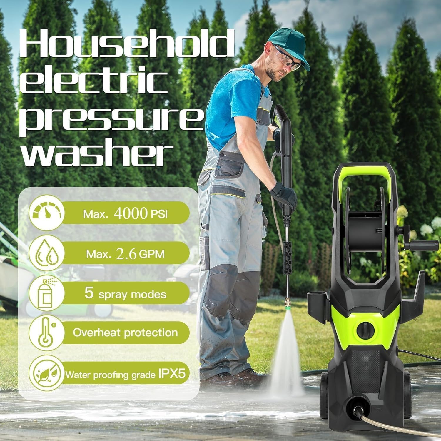 4000PSI Electric Pressure Wash – обзор и цена Pressure Washer Foam Gun