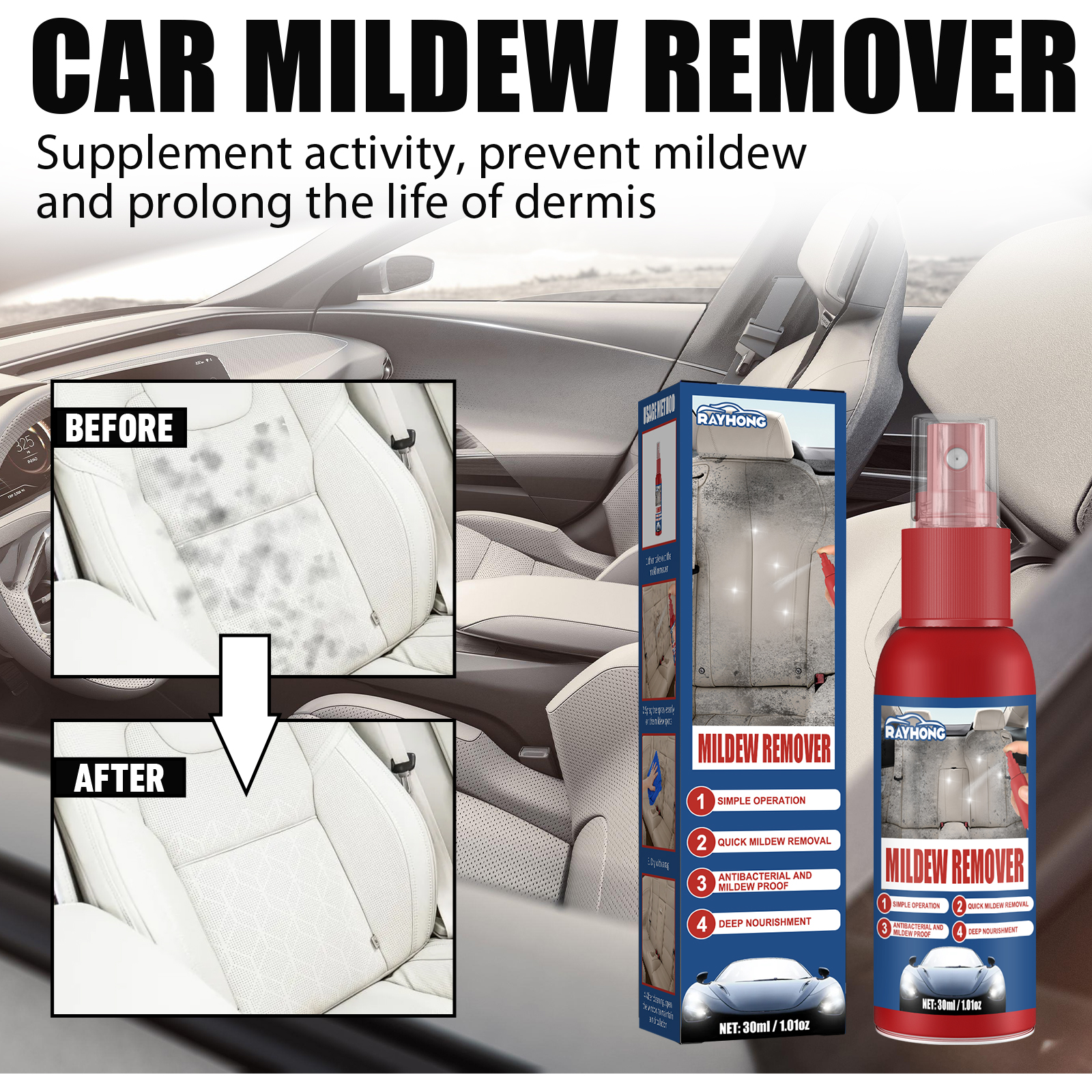 Car Mildew Remover Spray Multi – обзор и цена Seat Cleaner Fabric