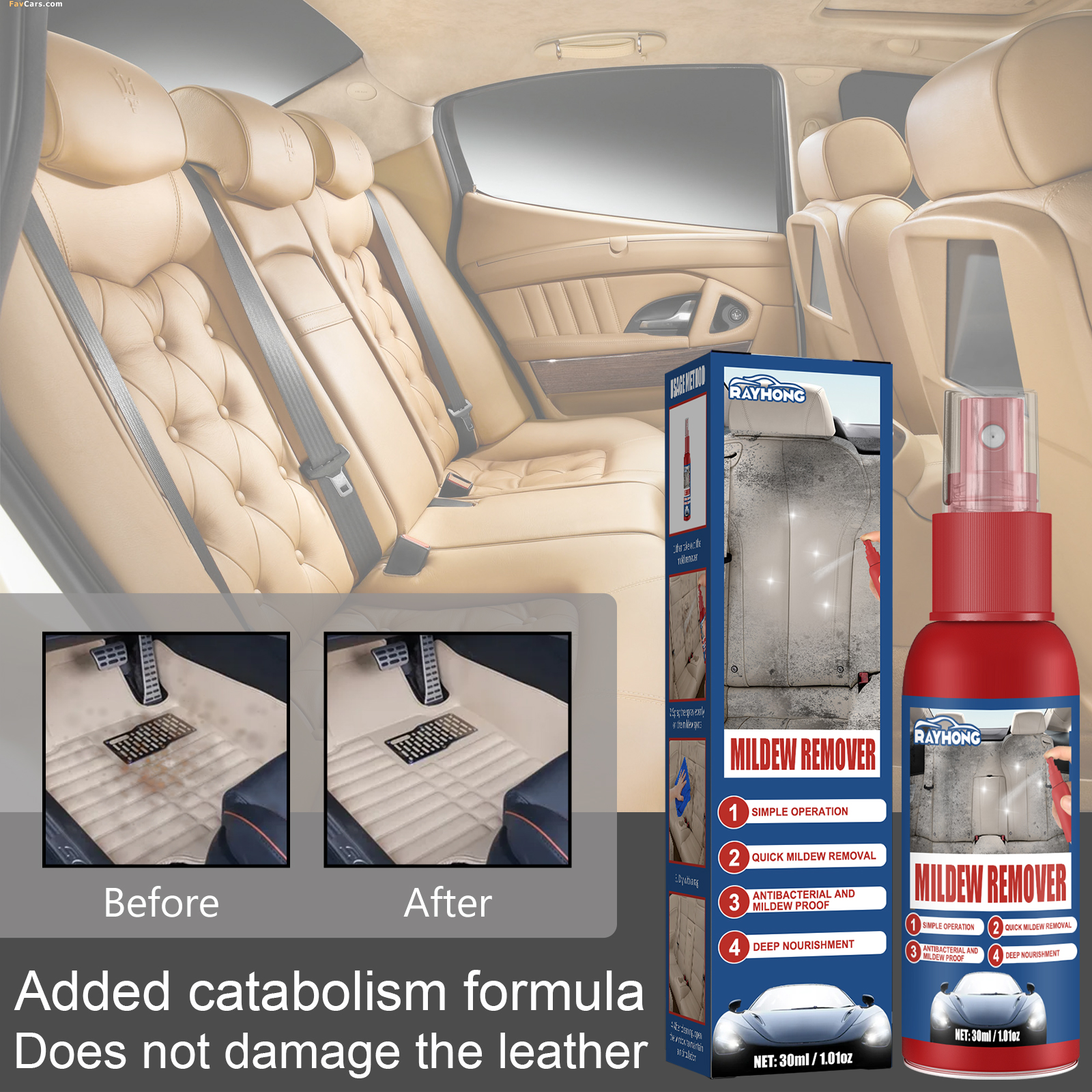 Car Mildew Remover Spray Multi – обзор и цена Seat Cleaner Fabric